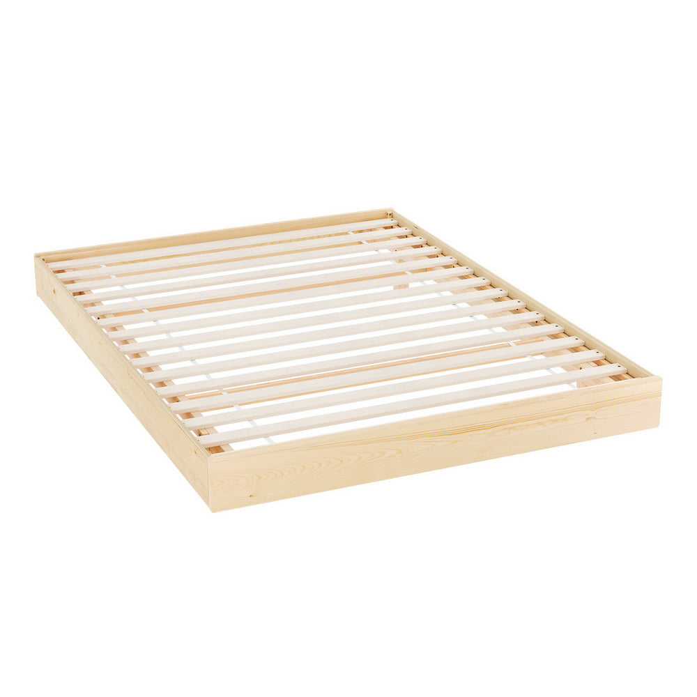 Artiss Bed Frame Queen Size Floating Wooden Mattress Base Platform Timber ODIN-Furniture &gt; Bedroom-PEROZ Accessories