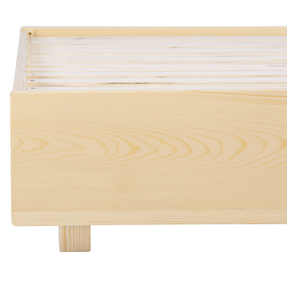 Artiss Bed Frame Queen Size Floating Wooden Mattress Base Platform Timber ODIN-Furniture &gt; Bedroom-PEROZ Accessories