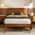 Artiss Bed Frame Single Size Wooden Bed Base Walnut SPLAY-Furniture > Bedroom-PEROZ Accessories