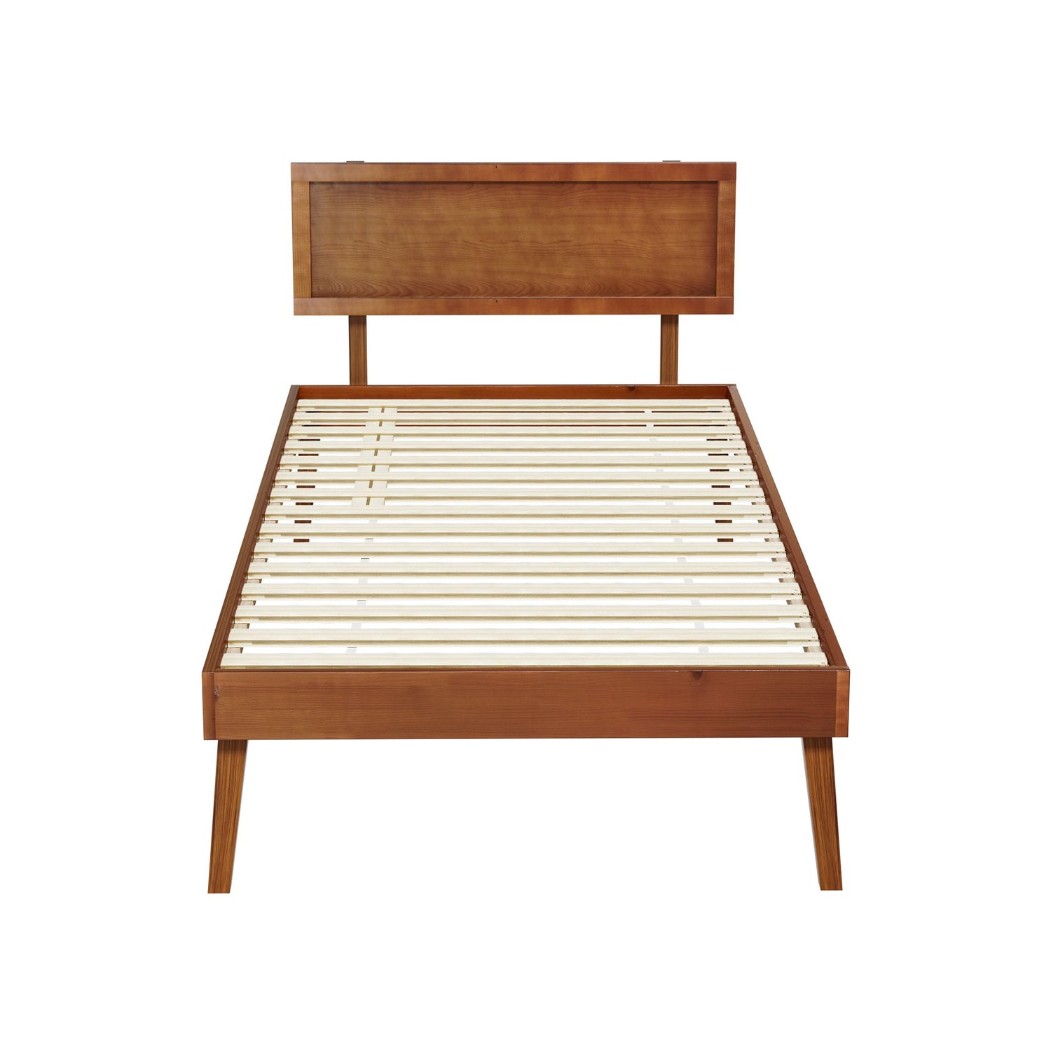 Artiss Bed Frame Single Size Wooden Bed Base Walnut SPLAY-Furniture > Bedroom-PEROZ Accessories