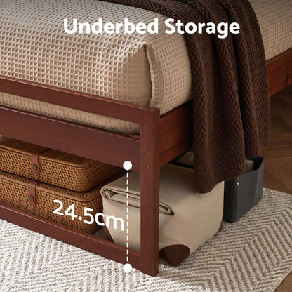 Artiss Bed Frame Queen Size Wooden Walnut WITTON-Furniture > Bedroom-PEROZ Accessories
