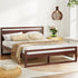 Artiss Bed Frame Queen Size Wooden Walnut WITTON-Furniture > Bedroom-PEROZ Accessories