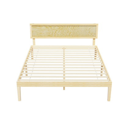 Artiss Bed Frame Double Size Wooden Base Mattress Platform Timber Pine YUMI-Furniture &gt; Bedroom-PEROZ Accessories