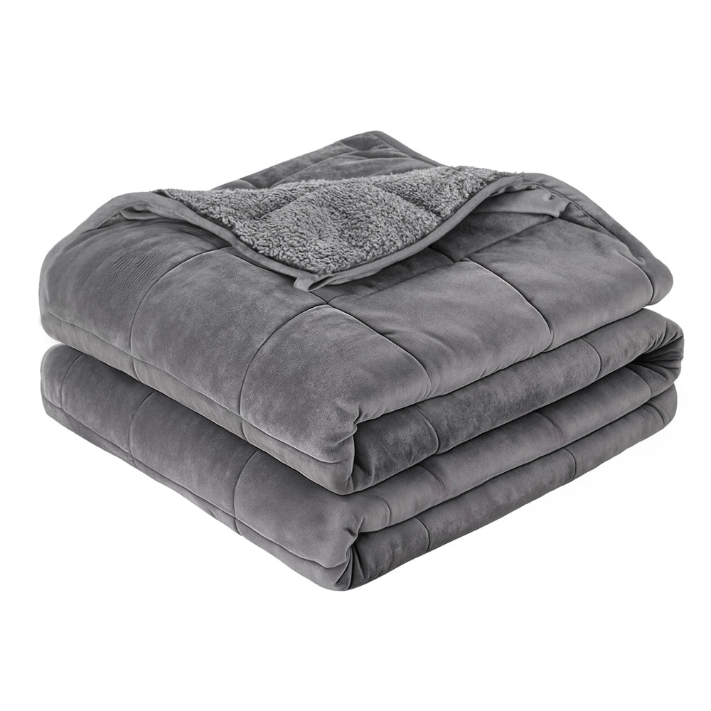 Giselle 5.5KG Weighted Blanket Adults Kid Anti Anxiety Gravity Blankets Sherpa Fleece-Home &amp; Garden &gt; Bedding &gt; Blankets &amp; Throws-PEROZ Accessories