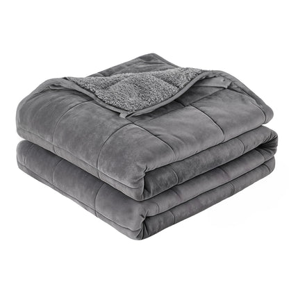 Giselle 5.5KG Weighted Blanket Adults Kid Anti Anxiety Gravity Blankets Sherpa Fleece-Home &amp; Garden &gt; Bedding &gt; Blankets &amp; Throws-PEROZ Accessories