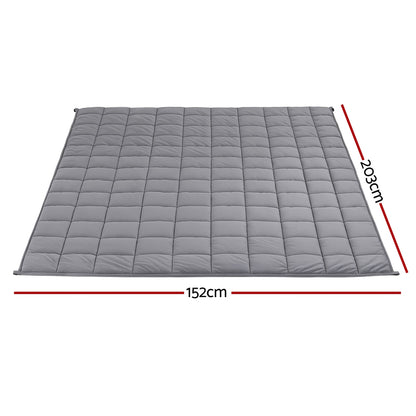 Giselle 11KG Weighted Blanket Adults Kid Anti Anxiety Gravity Blankets Sherpa Fleece-Home &amp; Garden &gt; Bedding &gt; Blankets &amp; Throws-PEROZ Accessories