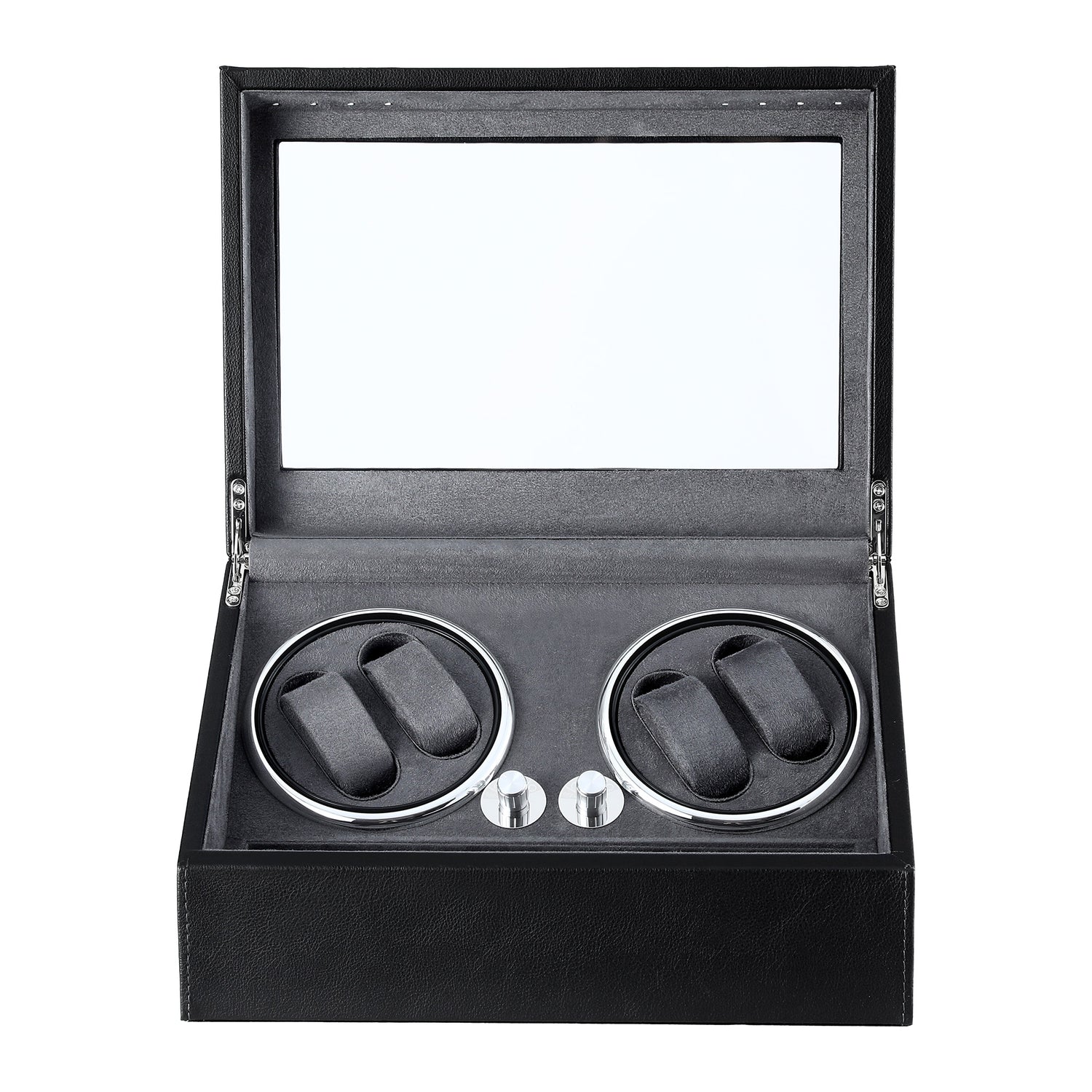 Embellir Watch Winder Automatic Double Watch Winder Box LED Black-Fashion > Men&