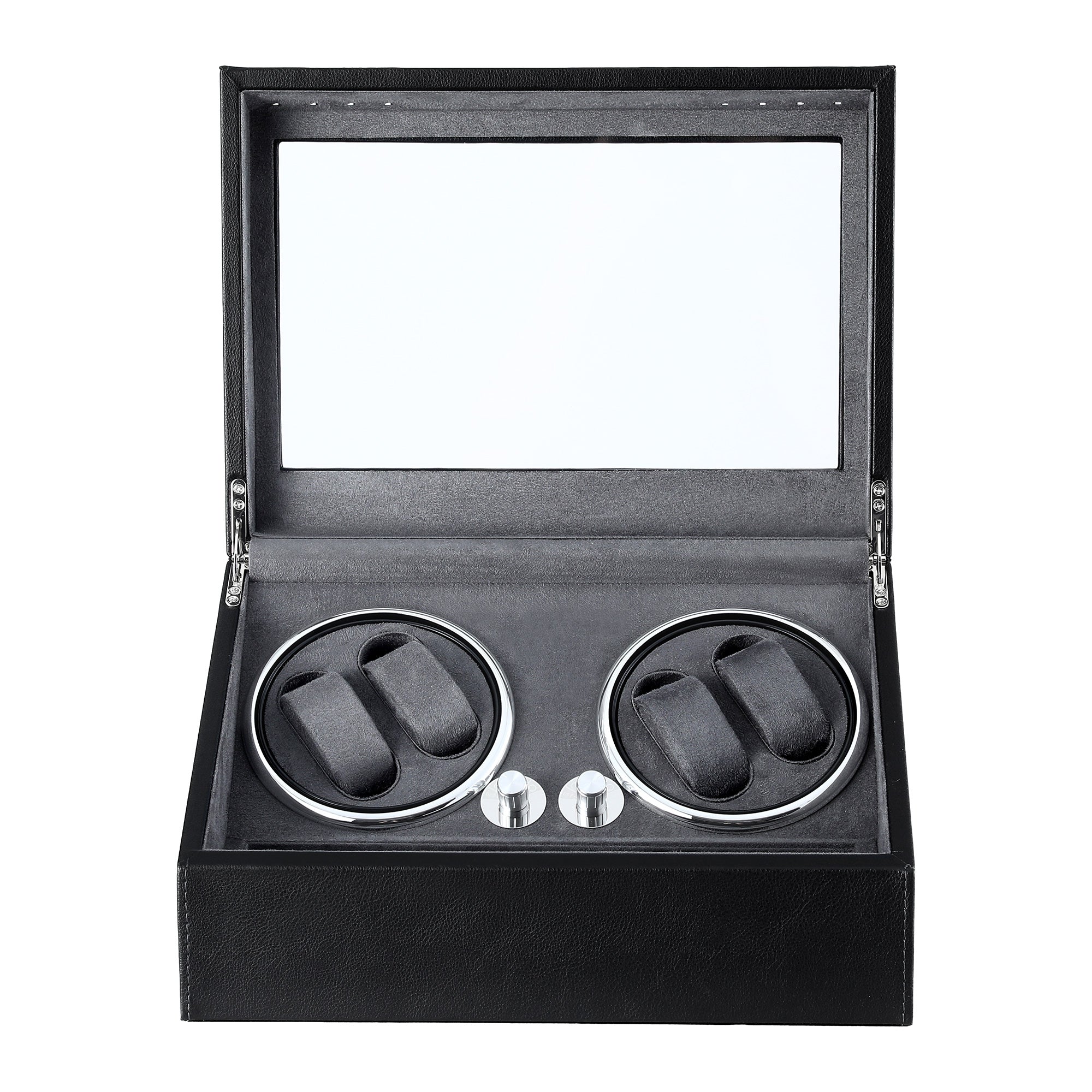 Embellir Watch Winder Automatic Double Watch Winder Box LED Black-Fashion > Men&