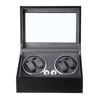 Embellir Watch Winder Automatic Double Watch Winder Box LED Black-Fashion > Men&