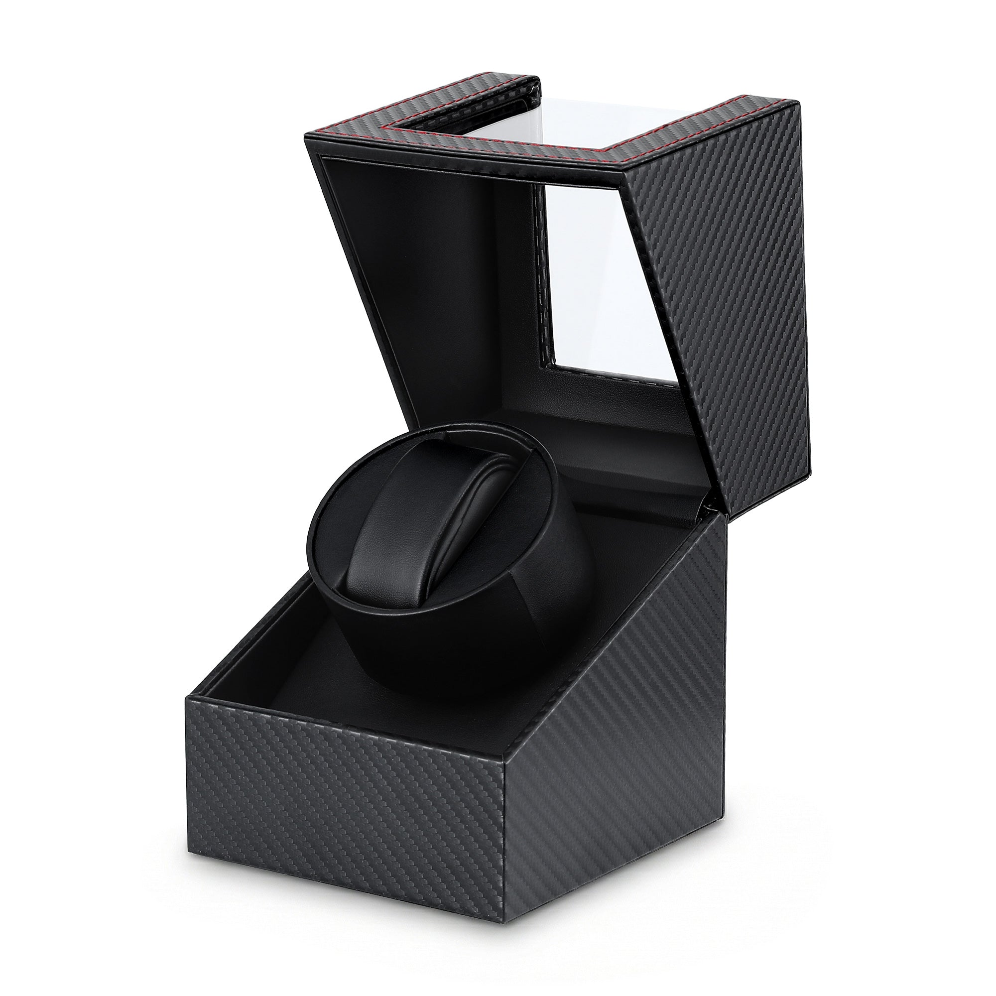 Embellir Watch Winder Box Automatic Single Quiet Carbon Fibre Black-Fashion > Men&