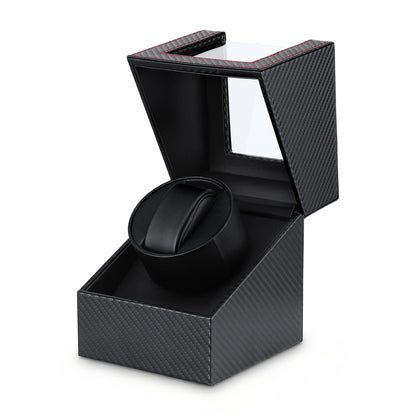 Embellir Watch Winder Box Automatic Single Quiet Carbon Fibre Black-Fashion > Men&