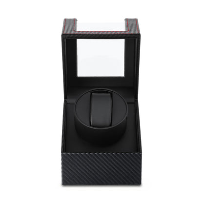Embellir Watch Winder Box Automatic Single Quiet Carbon Fibre Black-Fashion > Men&