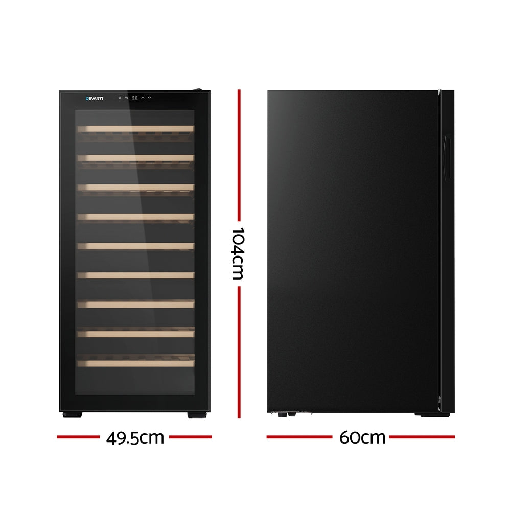 Devanti Wine Cooler Fridge 66 Bottles-Appliances &gt; Appliances Others-PEROZ Accessories