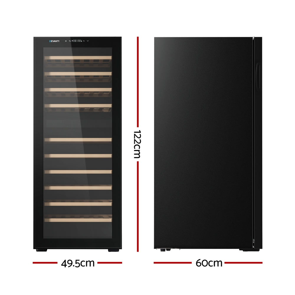 Devanti Wine Cooler Fridge Compressor Dual Zone 80 Bottles-Appliances &gt; Appliances Others-PEROZ Accessories