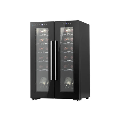 Devanti Wine Fridge Cooler Dual Zone 24 Bottles-Appliances > Kitchen Appliances-PEROZ Accessories