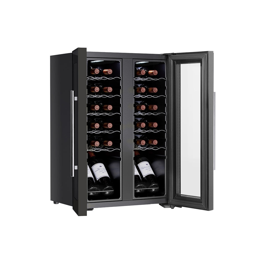 Devanti Wine Fridge Cooler Dual Zone 24 Bottles-Appliances > Kitchen Appliances-PEROZ Accessories