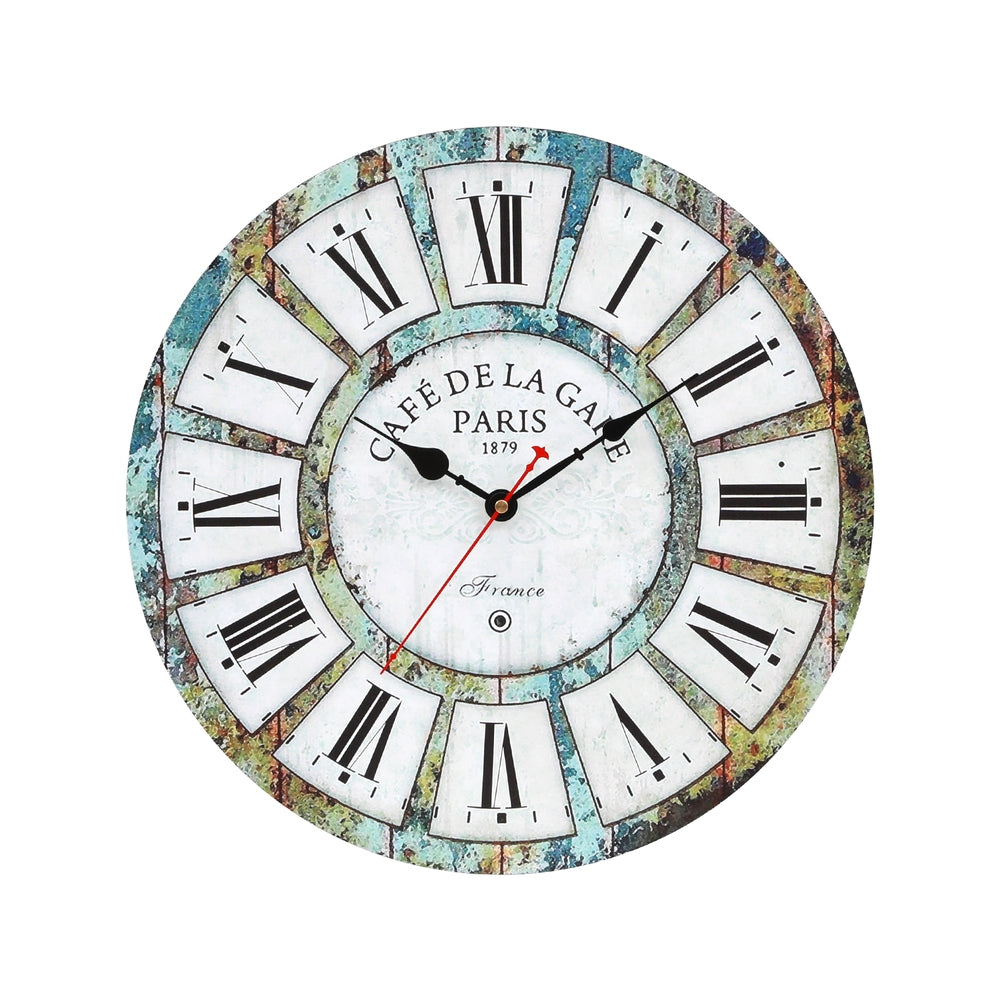 Artiss 40CM Wall Clock Rustic Design-Home &amp; Garden &gt; Decor &gt; Clocks-PEROZ Accessories