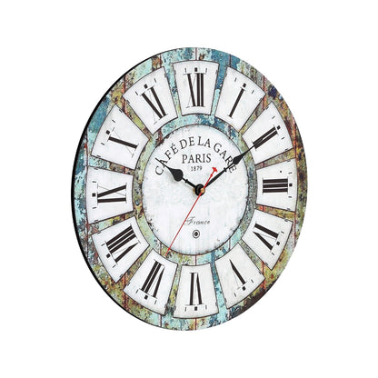 Artiss 40CM Wall Clock Rustic Design-Home &amp; Garden &gt; Decor &gt; Clocks-PEROZ Accessories