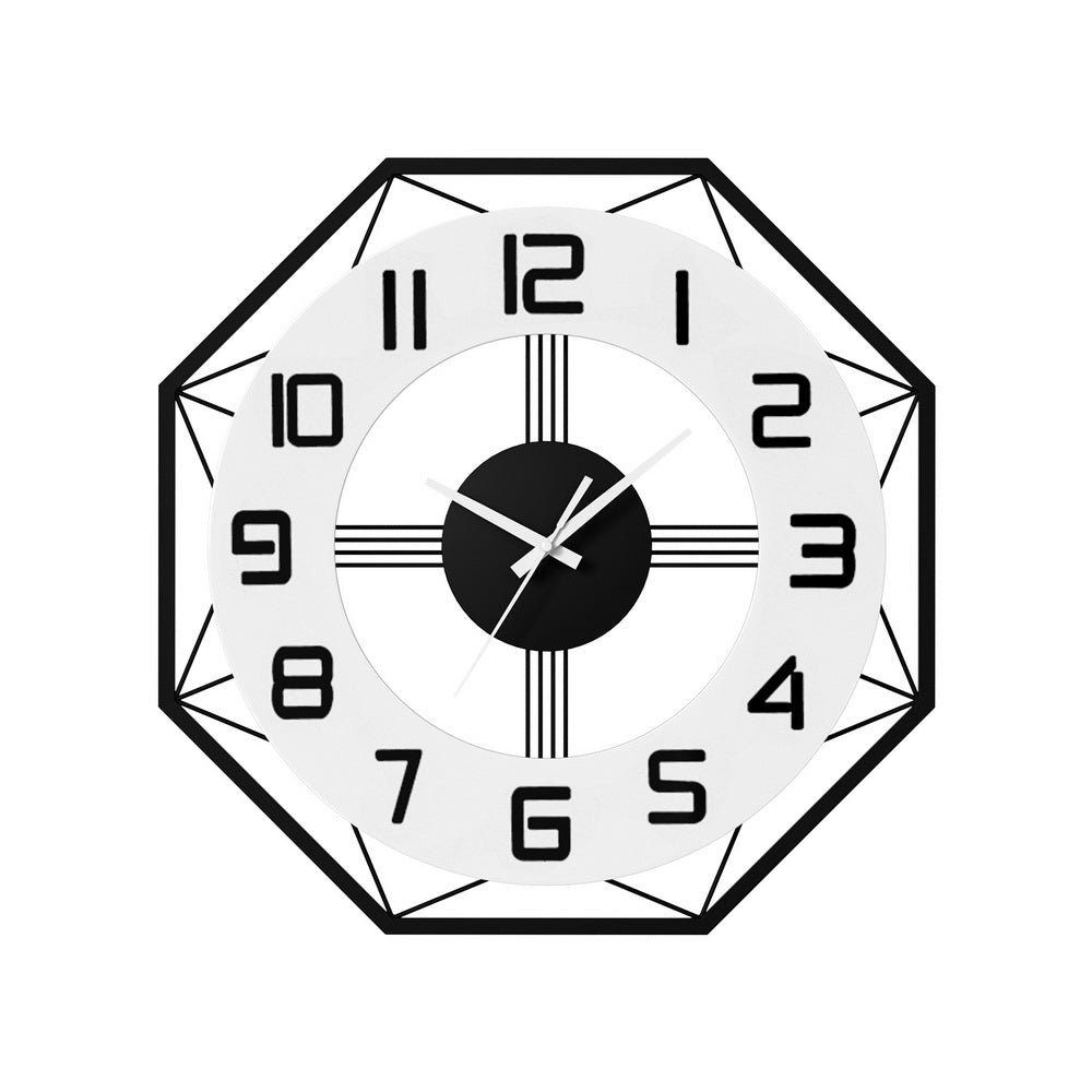 Artiss 60CM Wall Clock Octagon-Home &amp; Garden &gt; Decor-PEROZ Accessories