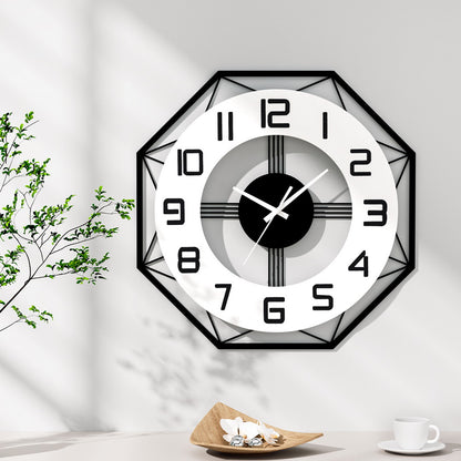 Artiss 60CM Wall Clock Octagon-Home &amp; Garden &gt; Decor-PEROZ Accessories