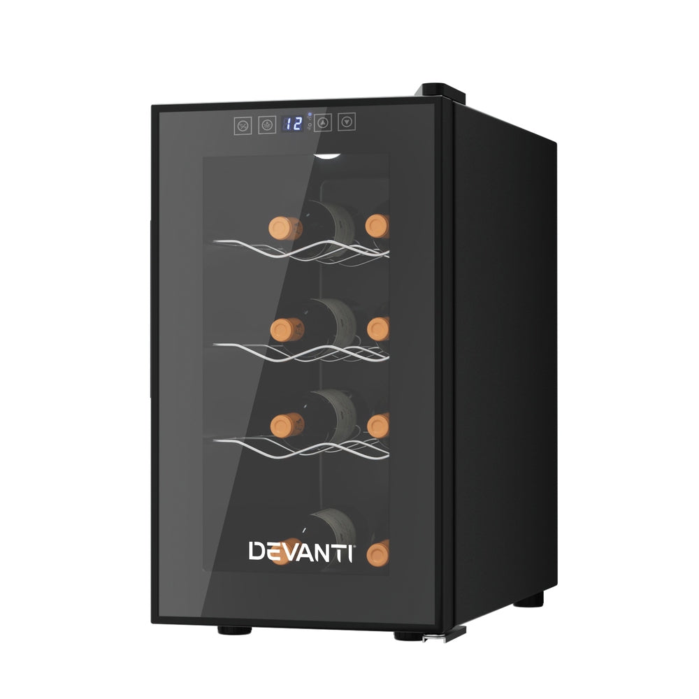 Devanti Wine Fridge Cooler 8 Bottles-Appliances > Fridges &amp; Freezers > Wine Fridges-PEROZ Accessories