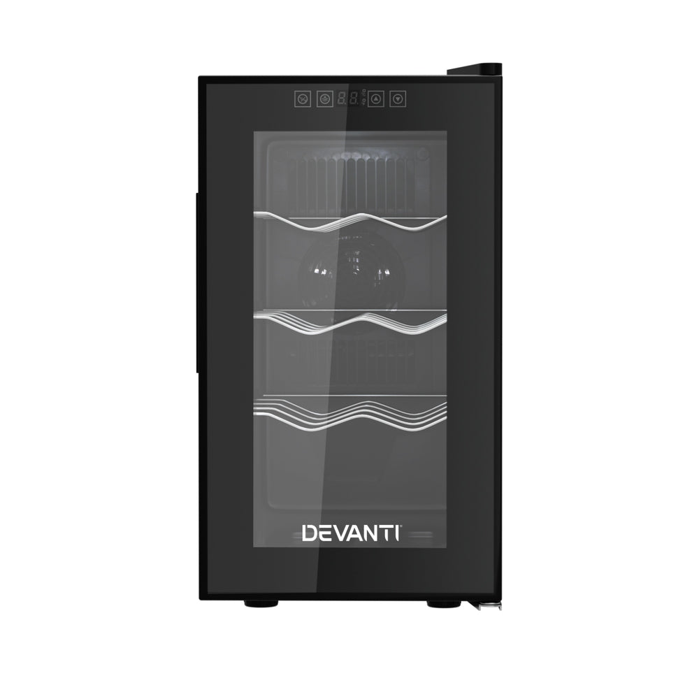Devanti Wine Fridge Cooler 8 Bottles-Appliances > Fridges &amp; Freezers > Wine Fridges-PEROZ Accessories