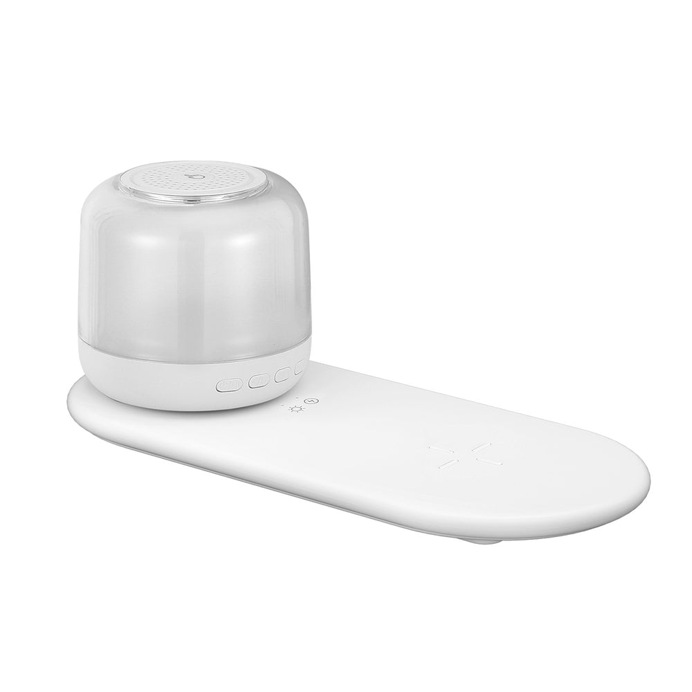 Devanti 3 in 1 Wireless Charger 15W Fast Charging RGB Light Bluetooth Speaker for Phone-Electronics &gt; Battery Chargers &amp; Power-PEROZ Accessories