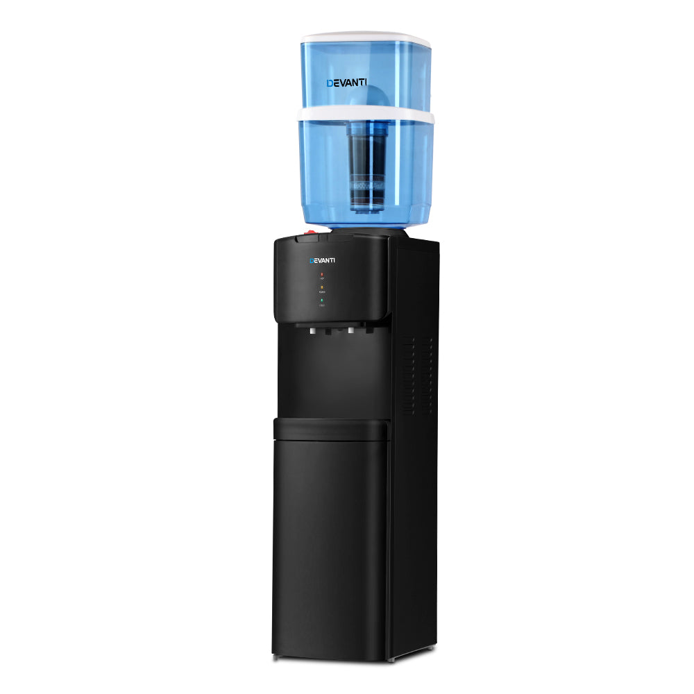 Devanti Water Cooler Dispenser Stand 22L Bottle Black w/2 Filter-Water Dispensers-PEROZ Accessories