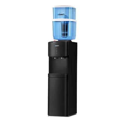 Devanti Water Cooler Dispenser Stand 22L Bottle Black w/2 Filter-Water Dispensers-PEROZ Accessories
