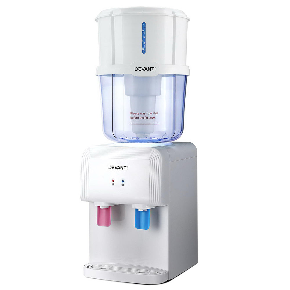 Devanti Water Cooler Dispenser Bench Top White-Appliances &gt; Kitchen Appliances-PEROZ Accessories