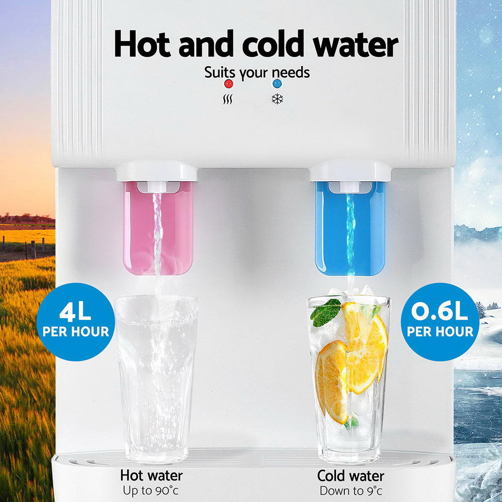 Devanti Water Cooler Dispenser Bench Top White-Appliances &gt; Kitchen Appliances-PEROZ Accessories