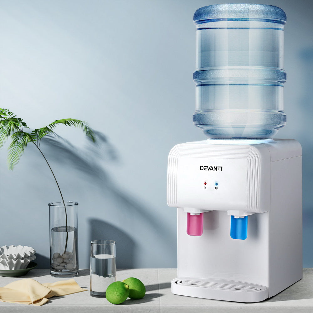 Devanti Water Cooler Dispenser Bench Top White-Appliances &gt; Kitchen Appliances-PEROZ Accessories