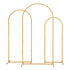 Wedding Arch Backdrop Stand Set of 3 Gold Metal Wedding Arched Frame, Easy to Assemble, Stable Balloon Arch Standfor Wedding, Baby Shower, Party Decoration-Occasions > Wedding Accessories > Other Wedding Decorations-PEROZ Accessories
