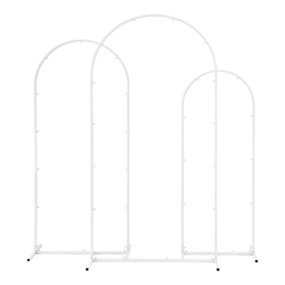 Wedding Arch Backdrop Stand Set of 3 Metal Wedding Arched Frame White, Easy to Assemble, Stable Balloon Arch Standfor Wedding, Baby Shower, Party Decoration-Occasions > Wedding Accessories > Other Wedding Decorations-PEROZ Accessories