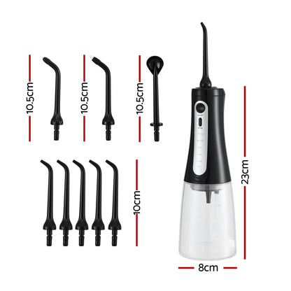 Devanti Cordless Water Flosser Dental Oral Irrigator Black-Health &amp; Beauty > Personal Care > Oral Care-PEROZ Accessories