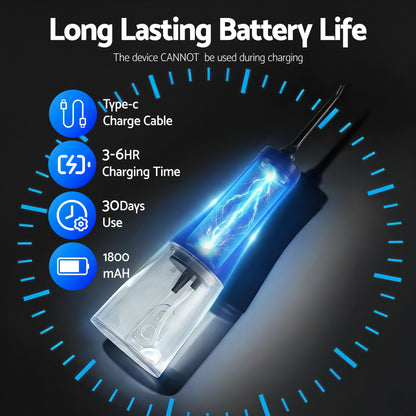 Devanti Cordless Water Flosser Dental Oral Irrigator Black-Health &amp; Beauty > Personal Care > Oral Care-PEROZ Accessories