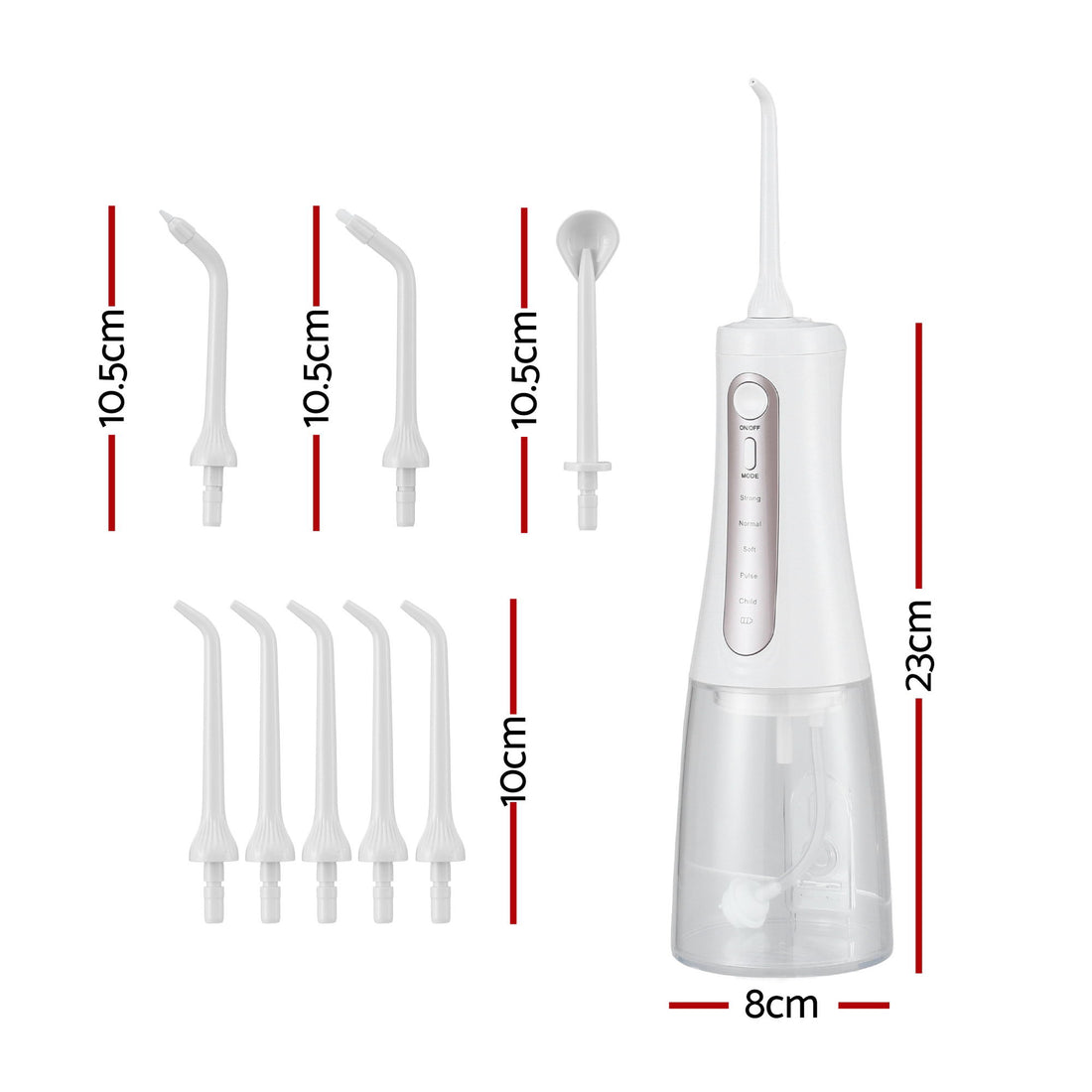Devanti Cordless Water Flosser Dental Oral Irrigator White-Health &amp; Beauty > Personal Care > Oral Care-PEROZ Accessories