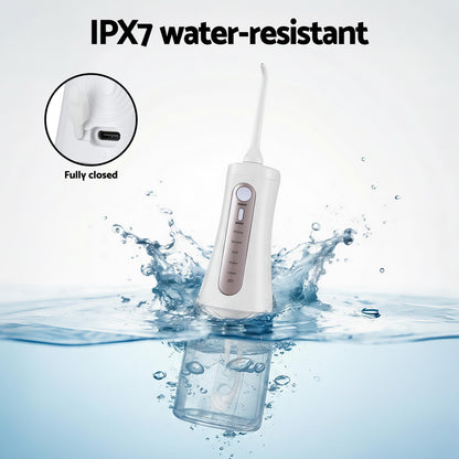 Devanti Cordless Water Flosser Dental Oral Irrigator White-Health &amp; Beauty > Personal Care > Oral Care-PEROZ Accessories