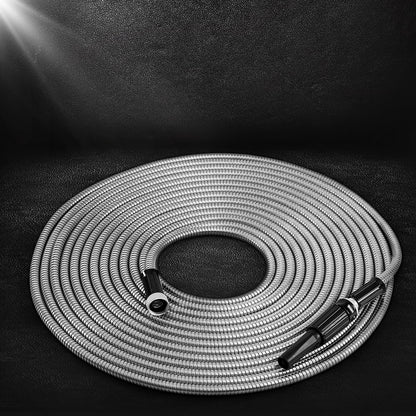 Giantz Water Hose Stainless Steel 30M with Spray Nozzle-Home &amp; Garden &gt; Garden Tools &gt; Garden Hoses-PEROZ Accessories