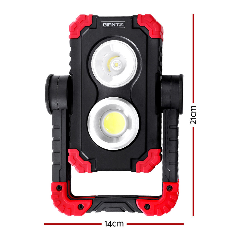 Giantz Work Light Rechargeable Torch USB Cordless LED Lamp 360°Rotation Folding-Electronics &gt; USB Gadgets-PEROZ Accessories
