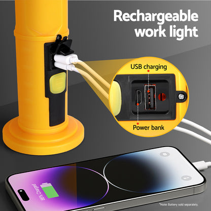 Giantz Work Light Rechargeable USB Cordless LED Lamp Hook Rotation Folding-Sports &amp; Fitness &gt; Exercise, Gym &amp; Fitness &gt; Treadmills-PEROZ Accessories