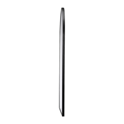 Oikiture Wall Mirrors 86x50cm Arched Black-Wall Mirrors-PEROZ Accessories