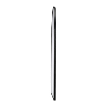 Oikiture Wall Mirrors 86x50cm Arched Black-Wall Mirrors-PEROZ Accessories