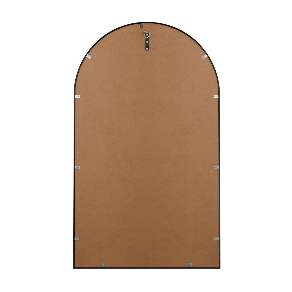 Oikiture Wall Mirrors 86x50cm Arched Black-Wall Mirrors-PEROZ Accessories