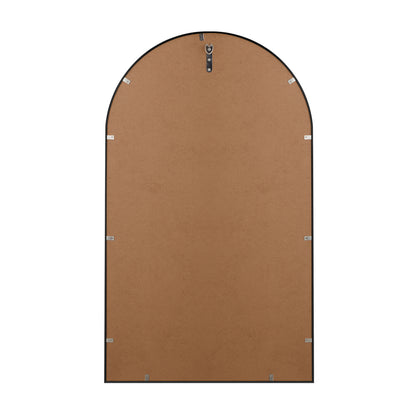 Oikiture Wall Mirrors 86x50cm Arched Black Set of 2-Wall Mirror-PEROZ Accessories