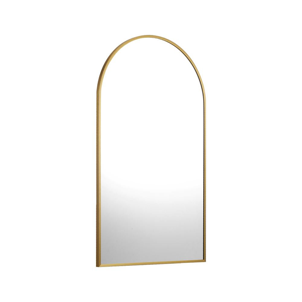 Oikiture Wall Mirrors 86x50cm Arched Gold-Wall Mirrors-PEROZ Accessories