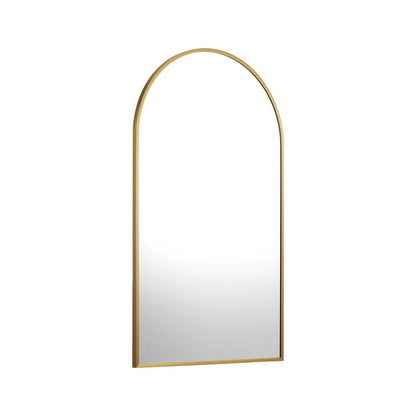 Oikiture Wall Mirrors 86x50cm Arched Gold-Wall Mirrors-PEROZ Accessories