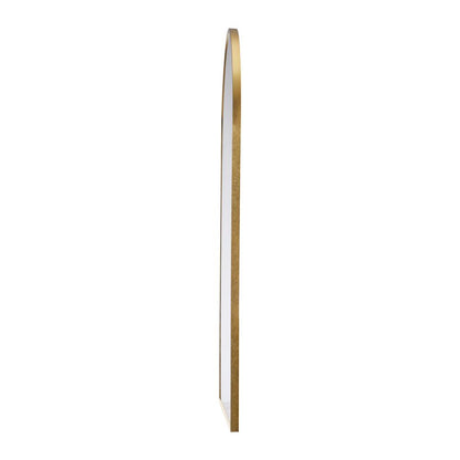 Oikiture Wall Mirrors 86x50cm Arched Gold-Wall Mirrors-PEROZ Accessories