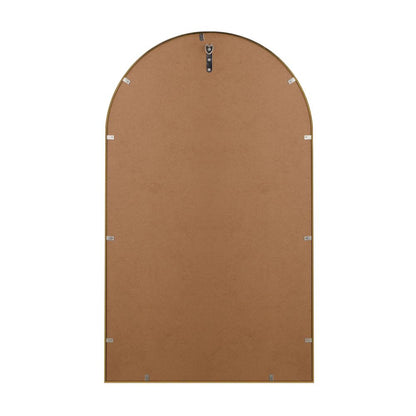 Oikiture Wall Mirrors 86x50cm Arched Gold-Wall Mirrors-PEROZ Accessories