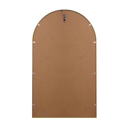 Oikiture Wall Mirrors 86x50cm Arched Gold Set of 2-Wall Mirror-PEROZ Accessories